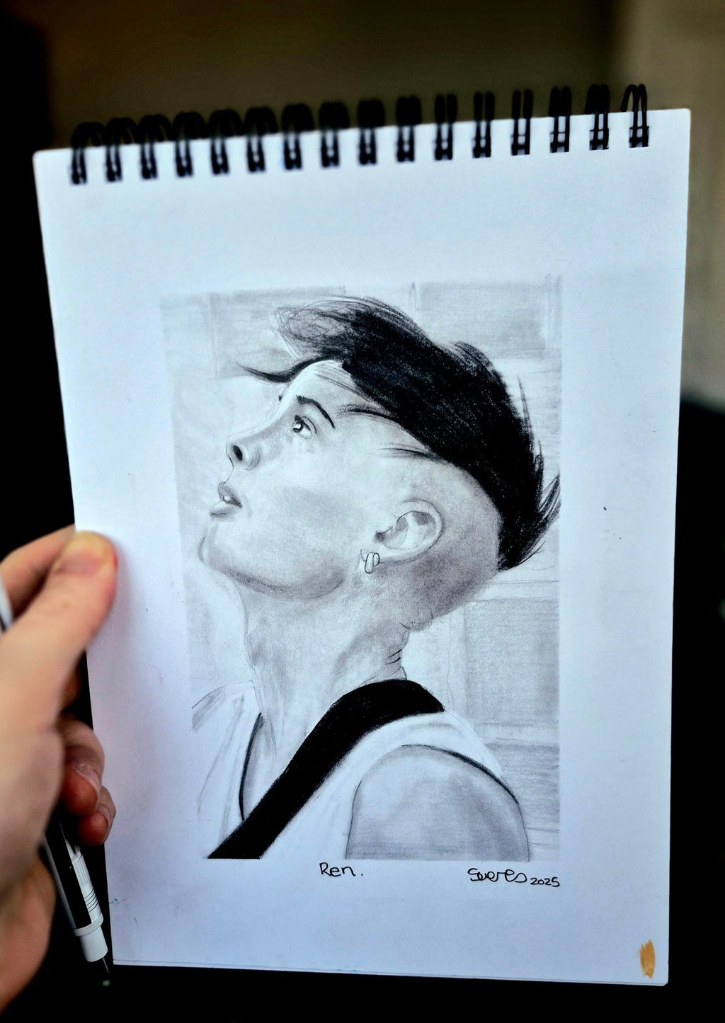 Customised graphite portrait