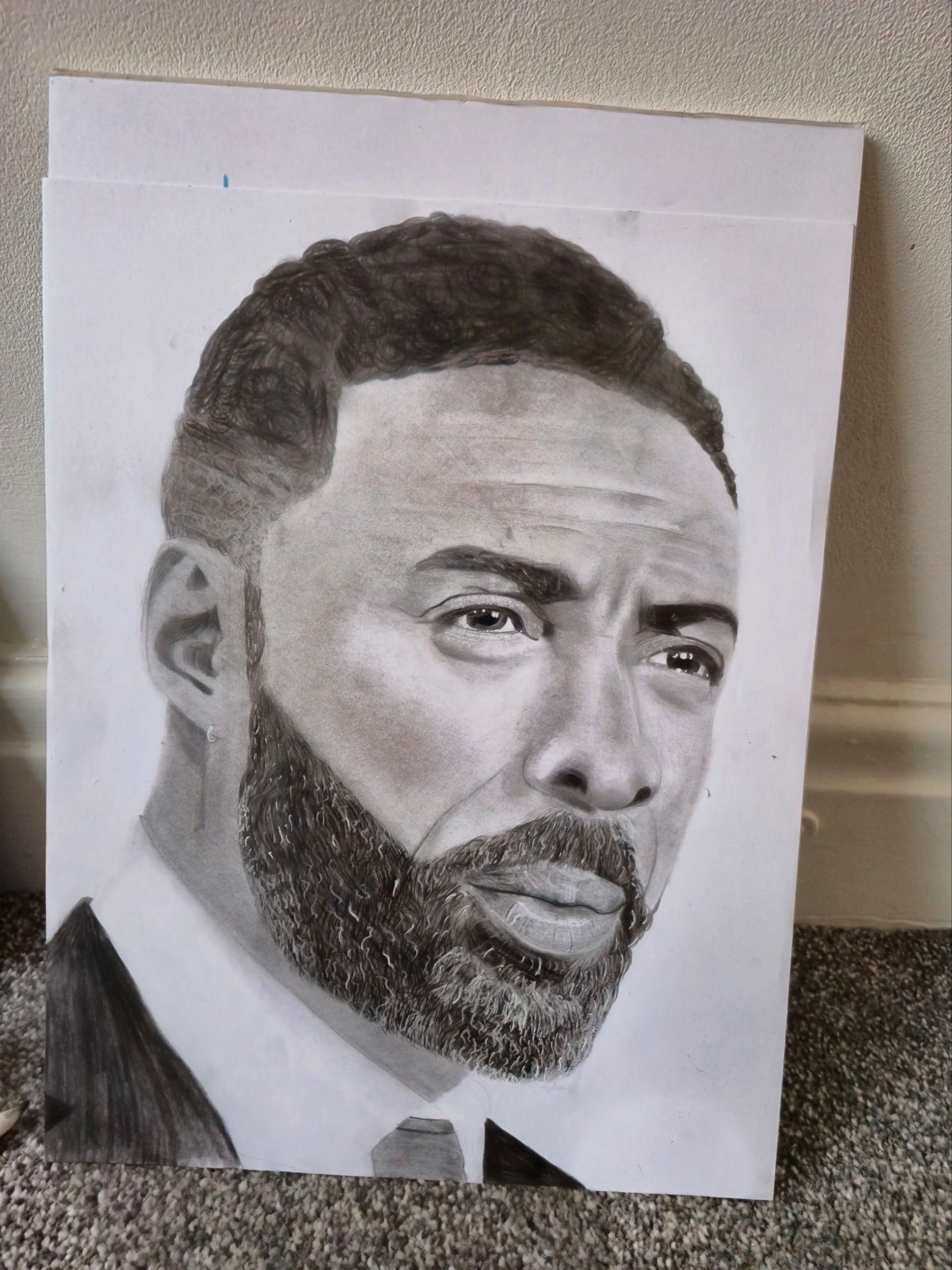 Customised graphite portrait. (Human)